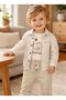 Car Printed Muslin Fabric Holiday Boys' Baby Three-Piece Set 2215