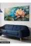 Oil Painting Look Lotus Single Piece Canvas - Canvas Painting