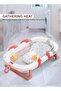 Foldable Baby Bathtub Pink with Anti-Skid Base, Support Cushion & Drainer for 0-3 Years - 3
