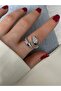 Limited Edition - Zircon Stone Bottom Adjustable Women's Ring - 5
