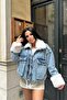 Fur Denim Coat M5008