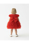 Baby Girl Rose Detailed Layered Tulle Evening Dress Red 9-36 Months - 4