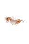 L6064S 210 55 Unisex Square Transparent Brown Bone Sunglasses