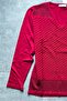 Red V-Neck Long Sleeve Slim Casual Openwork Knitwear Sweater 65 60 - 8