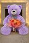 Pink and White Butterfly Bouquet with Led Lights – 25 Butterflies & 90 cm Large Plush Bear |   Oze for Valentine's Day
