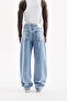 Men's Relaxed Baggy Jeans Snow Acid - 4