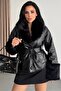 Fur Leather Coat M8922 - 3