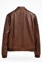 Brown Marco Genuine Leather Men's Bomber Jacket - 7