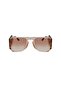 L6064S 210 55 Unisex Square Transparent Brown Bone Sunglasses - 2