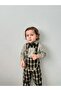 Boy's Plaid Salopet + Shirt + Bow Tie 3-Piece Stylish Set - 5