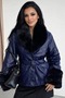 Fur Leather Coat M8922