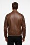 Brown Marco Genuine Leather Men's Bomber Jacket - 3