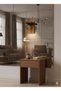 Smoked Wave Glass Burning Wood Wall Sconce