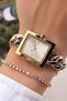 Women's Wristwatch Steel Chain Cord Gold Silver Color Gift Bracelet Hms84Kc2 - 4