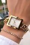 Women's Wristwatch Steel Chain Cord Gold Color Gift Bracelet Hms84Kc4 - 4
