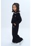 Girl's 2-Piece Set: Embroidered Sweatshirt with Lace Collar & Elastic Waistband, Wide-Leg Sweatpants - 3