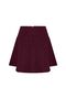 Tweed Mini Skirt Burgundy - 4