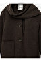 Buttoned Long Sleeve Pocketed Shawl Cashmere Coat - 6