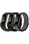 Fitbit Charge 6 Bands/Fitbit Charge 5 Bands| Sport Loop Nylon Band | Dark Black / Olive Green / Iron
