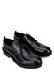 Men's Genuine Leather Black Opening Casual Shoes - 2