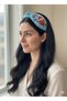 Handmade, Cross-Stitch Embroidered, Headband, Crown, Floral, Cross-Tied, Bohemian - 2