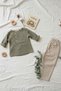 Green Linen Shirt Linen Pantalon Top and Bottom Set - 2
