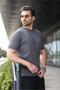 Anthracite Crew Neck Knitwear Men's T-Shirt E7460 - 3