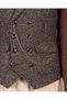 Italian Style S Slim Fit Men's K Double-Breasted D Patterned K Melton Cepken Y Vest Brown T20016-03 - 3