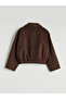 Brown Suede Look Girl's Coat - 2