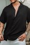 Men's Crepe Fabric Oversized Shirt