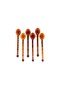 Set of 6 Black Amber Glass Teaspoons - 2