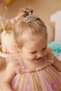 Minimum 1 Year Old Baby Girl Birthday Crown with Crystal Stones - Party Wedding Engagement Princess Hair Bun Clip