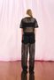 Black Crop File T-Shirt 17057 - 5