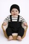 Baby Boy 3-Piece Knitwear Holiday Set Knitwear Sweater and Beret Salopet Jumpsuit Set - 3