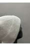 White Women's Soft Acrylic Fabric Fringed Furry Beanie – Warm Winter Hat - 3