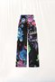 Black Floral Satin Trousers 17251 - 2