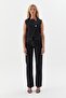 Slim Front Buttoned Vest Black - 4