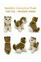 Interactive Plush Cat Toy for Kids Realistic Kitten Meow Sound Movement Touch Sensitive Electric Pet - 4