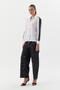 Ripped Denim Poplin Suit Black