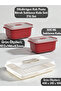 Rectangular Lockable Pyrex Cake Pastry Storage Container 45 cm Large Size 2-Piece 500ml Storage Container - 2