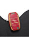 Kia Compatible Rio, Picanto, Sportege, Ceed, Optima, Sorento, Stinger, Cerato, Forte Gold Edge Tpu Key Case Cover (Red)
