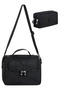 Set of 2 Crinkle Fabric Thermal Lunch Bag + Double Compartment Pencil Holder - 5