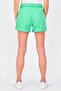 Women Plain Basic Shorts, Green - 3