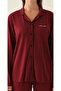 Women, Shirt Collar, Exclusive, Modal, Long Sleeve, (with Sleep Socks Gift), Pajama Set - 4