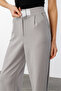 Lussi Women's Lycra Zipper Closure Open Palazzo Pants Gray - 3