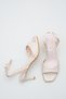 Women's Leather Skin Ankle Strap Heeled Shoes - 3