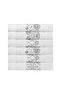 50X90 Silver Glitter Embroidered 6-Piece Towel Set - 2
