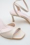 Women's Leather Patent Leather Ankle Strap Heeled Shoes - 5