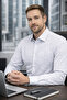 Men's Classic Wide Fit Long Sleeve Checkered Office Style Pocketed Men's Shirt - 2