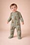 Baby Boy Jumpsuit with Booties and Snap Fasteners – 100% Cotton - 2